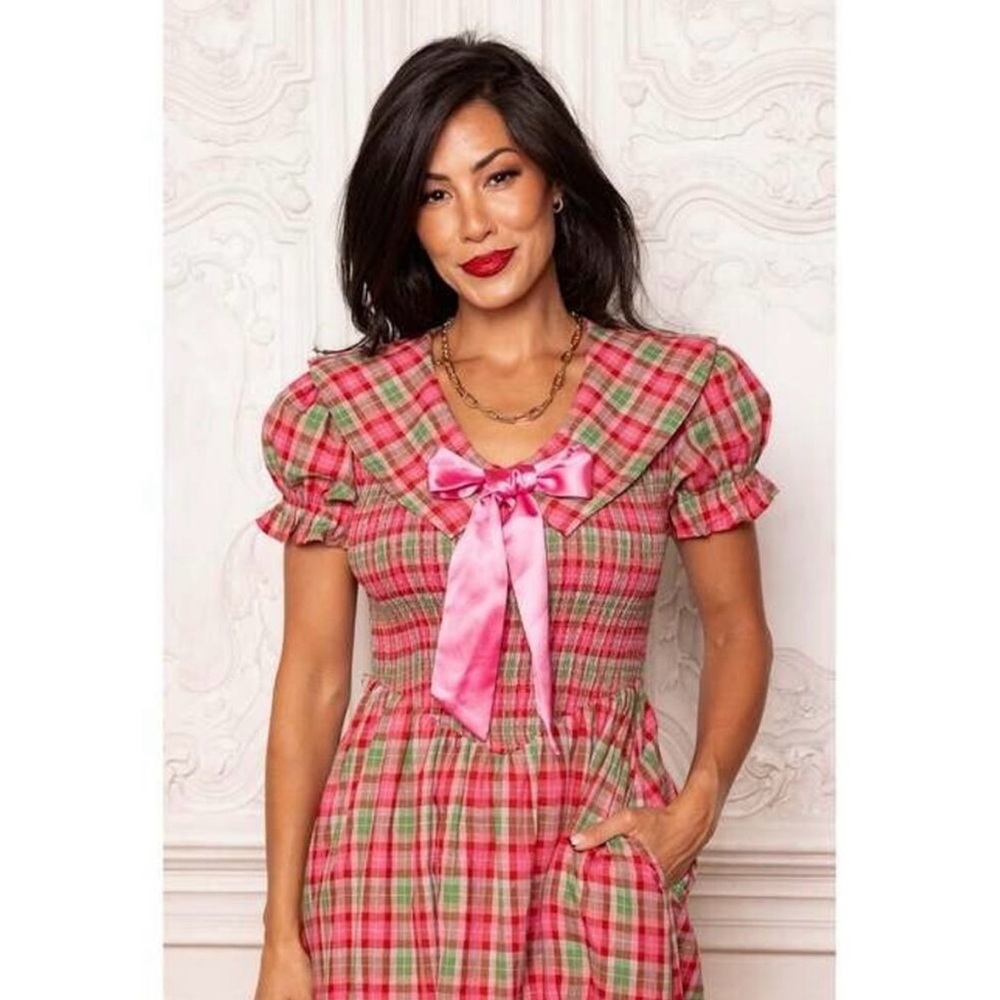 Ivy City- Alice Dress in Pink Plaid